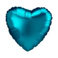 Satin Luxe Aqua Valentine’s Day Heart Foil Balloon, 18in