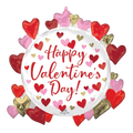 Circled Hearts Valentine’s Day Foil Balloon, 26in - Supershape