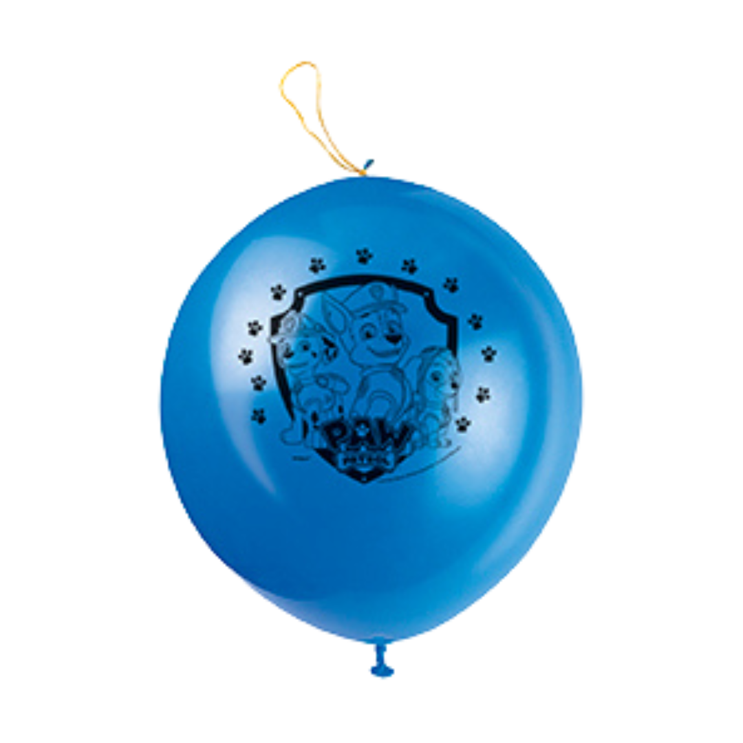 Blue Paw Patrol balloon with cartoon characters for kids birthday from Parte Haus party supply store in Bethesda MD