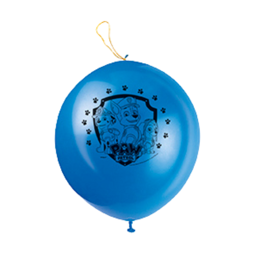 Blue Paw Patrol balloon with cartoon characters for kids birthday from Parte Haus party supply store in Bethesda MD