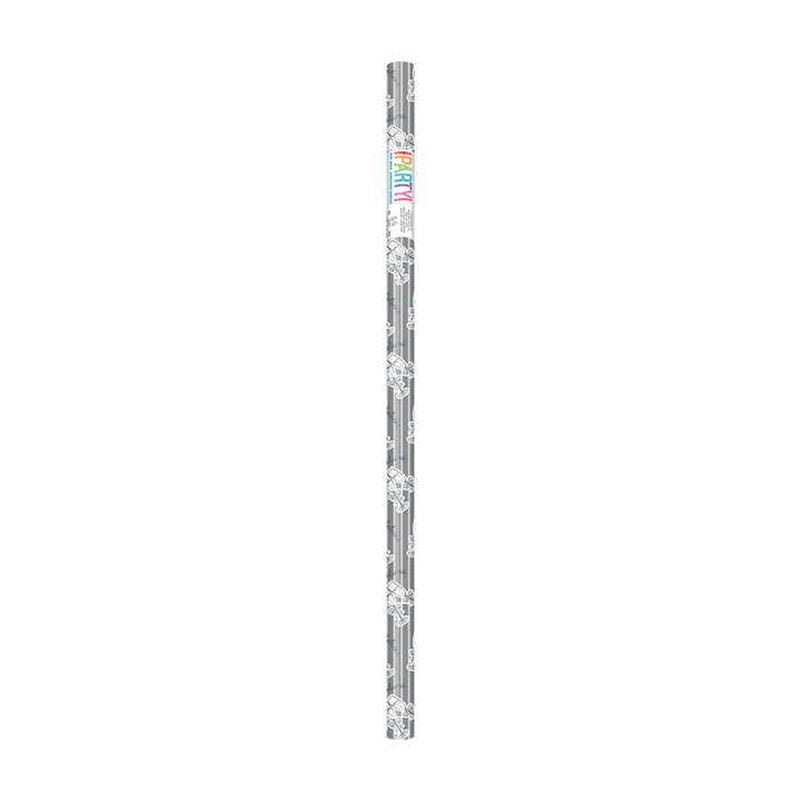 Metallic Gray Congratulations Gift Wrap Roll