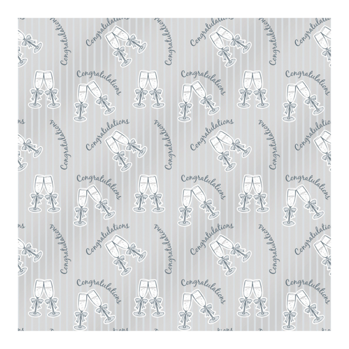 Metallic Gray Congratulations Gift Wrap Roll