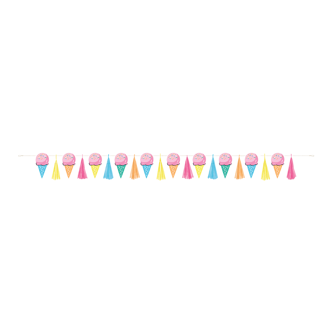 Rainbow Birthday Sweets Garland with Tassels 