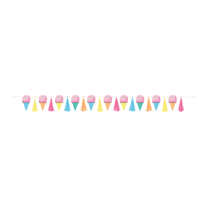 Rainbow Birthday Sweets Garland with Tassels 