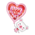 Valentine’s Bear Foil Balloon, 31in - Supershape