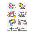 Multicolor Hello Kitty temporary tattoos with cupcakes and hearts kids birthday from Parte Haus party supply store in Bethesda MD