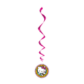 Pink Hello Kitty hanging swirl decoration for kids birthday from Parte Haus party supply store in Bethesda Maryland