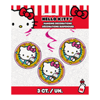 Pink Hello Kitty hanging decorations with cupcakes for birthday from Parte Haus party supply store in Bethesda MD
