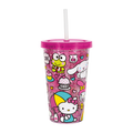 Pink Hello Kitty character tumbler with straw for birthday from Parte Haus party supply store in Bethesda Maryland