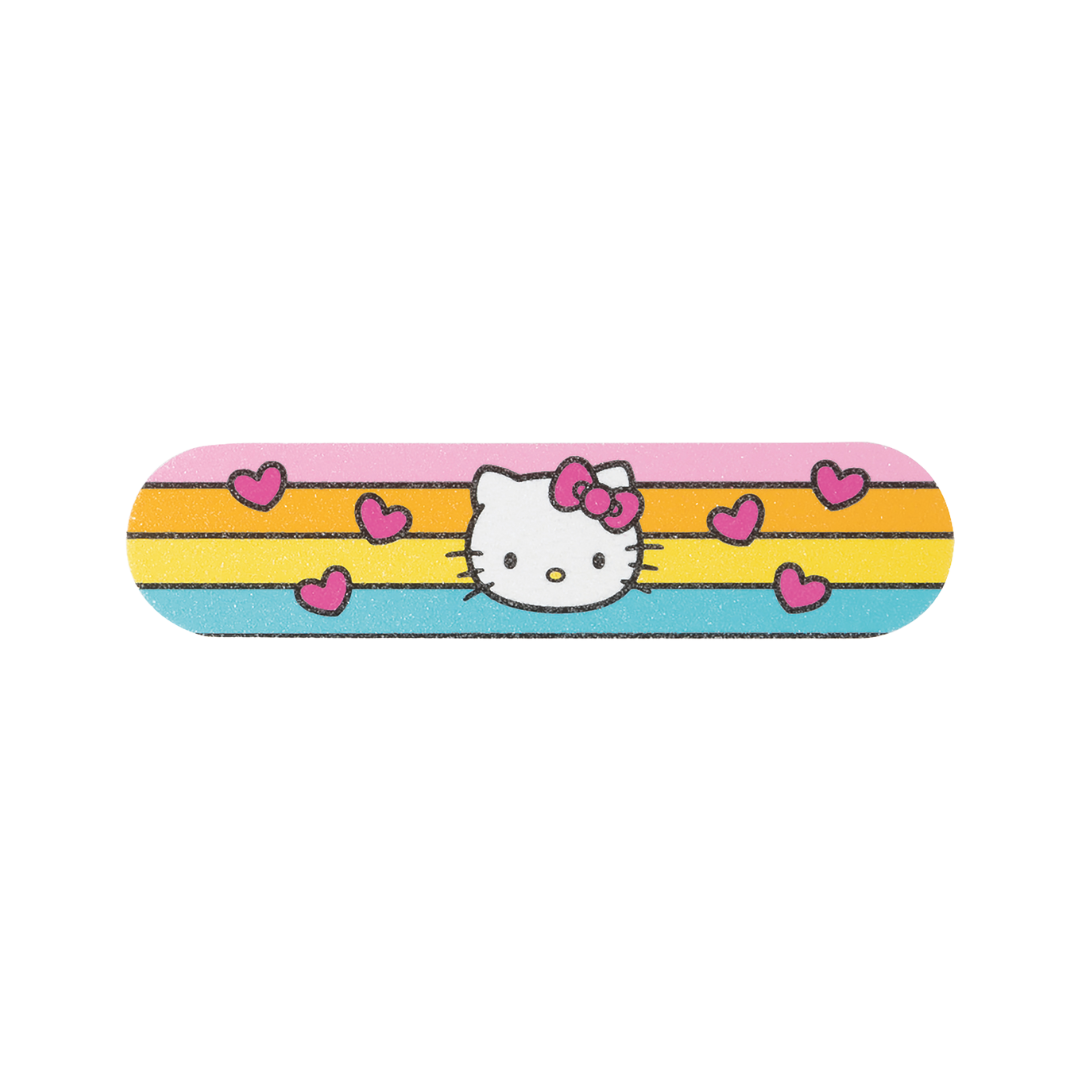 Rainbow Hello Kitty nail file with pink hearts birthday theme from Parte Haus party supply store in Bethesda MD