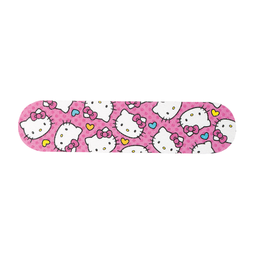 Pink Hello Kitty nail file with cute faces and hearts kids birthday from Parte Haus party supply store in Bethesda MD.