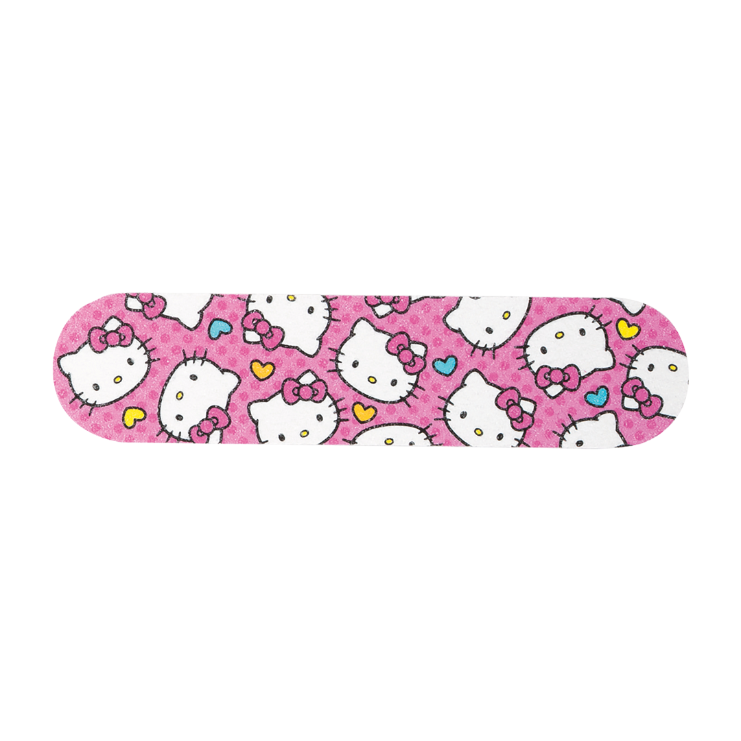 Pink Hello Kitty nail file with cute faces and hearts kids birthday from Parte Haus party supply store in Bethesda MD.