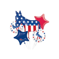 red white and blue donkey balloon bouquet with stars patriotic theme from Parte Haus party supply store in Bethesda MD