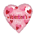Pink Hearts Happy Valentine’s Day Foil Balloon, 18in