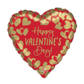 Red Golden Valentine’s Day Foil Balloon, 28in