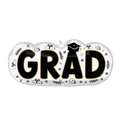Black and white graduation balloon with grad cap for graduation from Parte Haus party supply store in Bethesda, Maryland