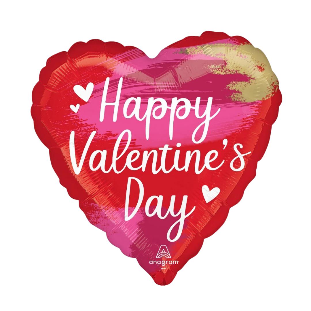 Red Happy Valentine’s Day Foil Balloon, 18in