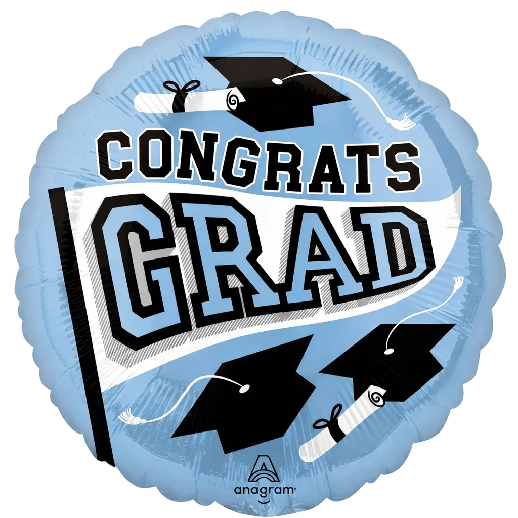 Light Blue Graduation School Be True to Your School Foil Balloon, 18in