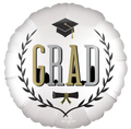 Satin Graduation Infused Caps Off Foil Balloon, 18in
