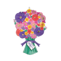 Multicolor floral bouquet balloon with Happy Mother’s Day tag for Mother’s Day from Parte Haus party supply store in Bethesda Maryland