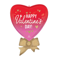 Red and Pink Ombre Satin Better with Bows Valentine SuperShape Foil Balloon, 28in