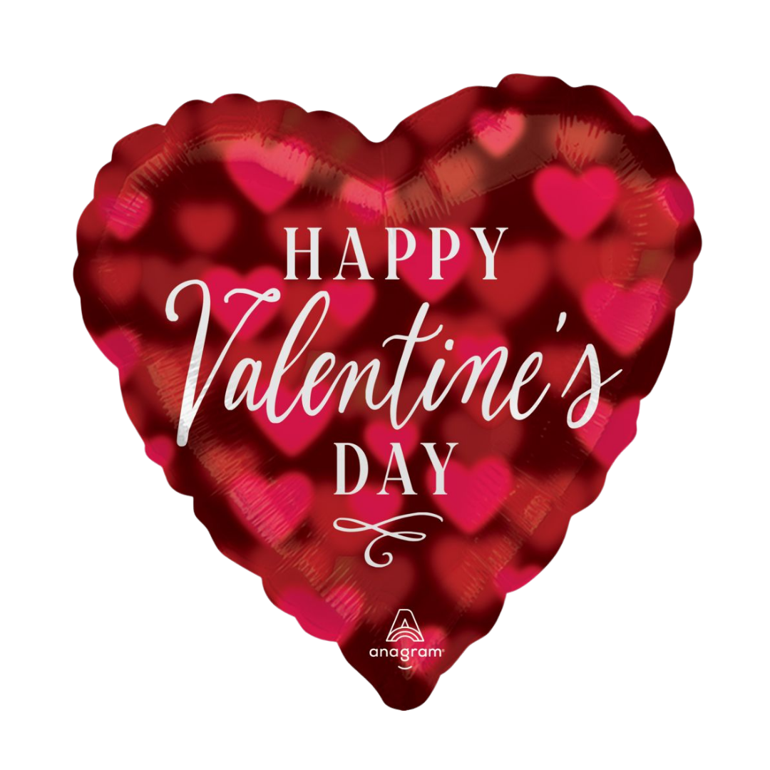 Red Romantic Glow Valentine Foil Balloon,18in