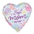 Multicolor heart shaped balloon with Best Mom Ever text for Mother's Day from Parte Haus party supply store in Bethesda Maryland
