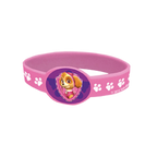 Pink character bracelet with paw prints and shield badge for kids birthday from Parte Haus party supply store in Bethesda Maryland