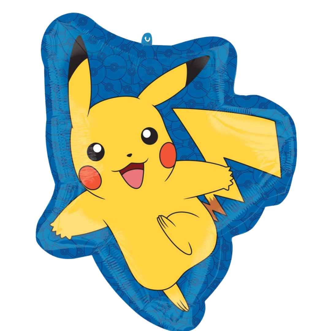 Blue and Yellow Pokemon Supershape Foil Balloon -Pikachu, 29 in