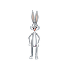 Grey cartoon bunny balloon standing decoration for birthday from Parte Haus party supply store in Bethesda Maryland