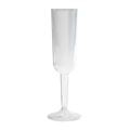 Clear plastic champagne flute for celebrations from Parte Haus party supply store in Bethesda Maryland