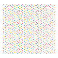 Multicolor polka dot table cover with festive dots birthday theme from Parte Haus party supply store in Bethesda Maryland