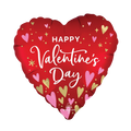 Red Satin Heartfelt Elegance Valentine Foil Balloon, 28in