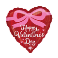 Red Coquette Bows Valentine Foil Balloon, 18in