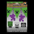 Green and Purple Minecraft Decoration Kit - 5 Pcs