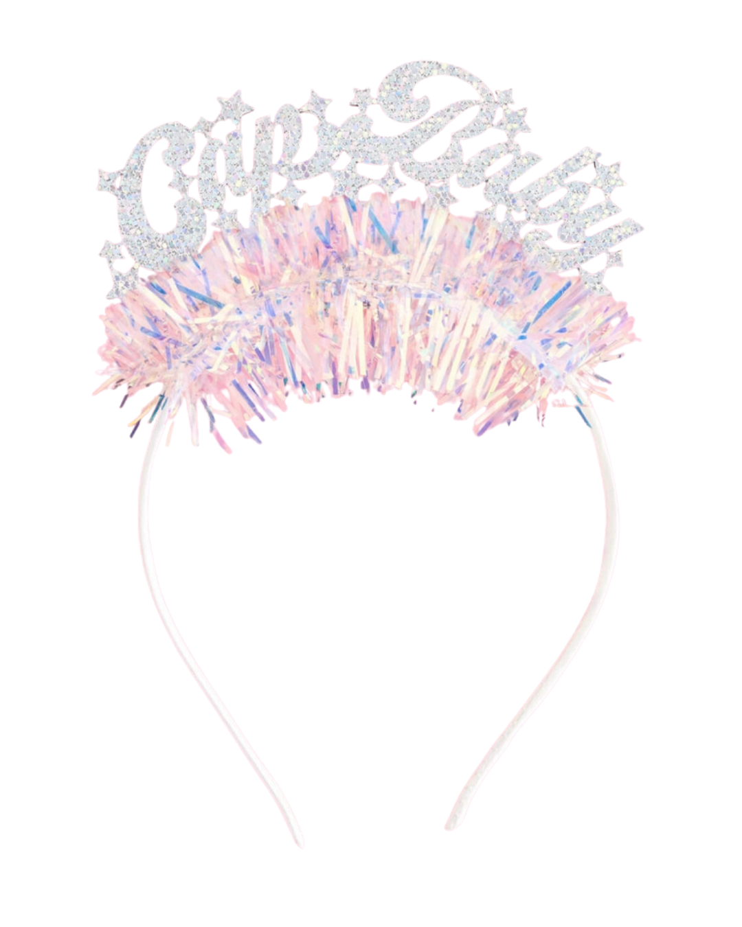 Iridescent "Cap Baby" Glitter  Fringe Headband