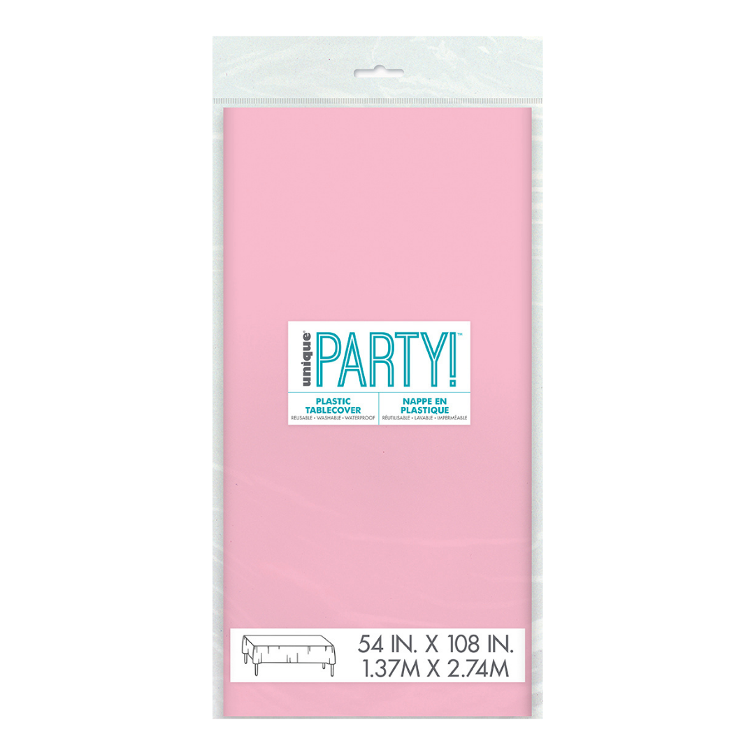 Lovely Pink Plastic Table Cover
