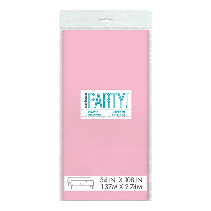 Lovely Pink Plastic Table Cover