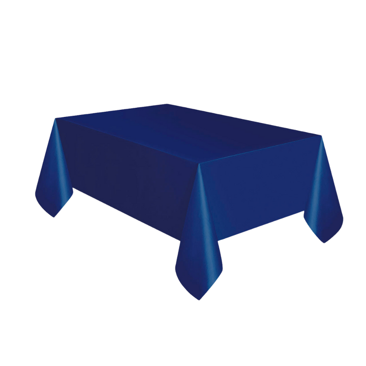 Navy Blue Plastic Table Cover