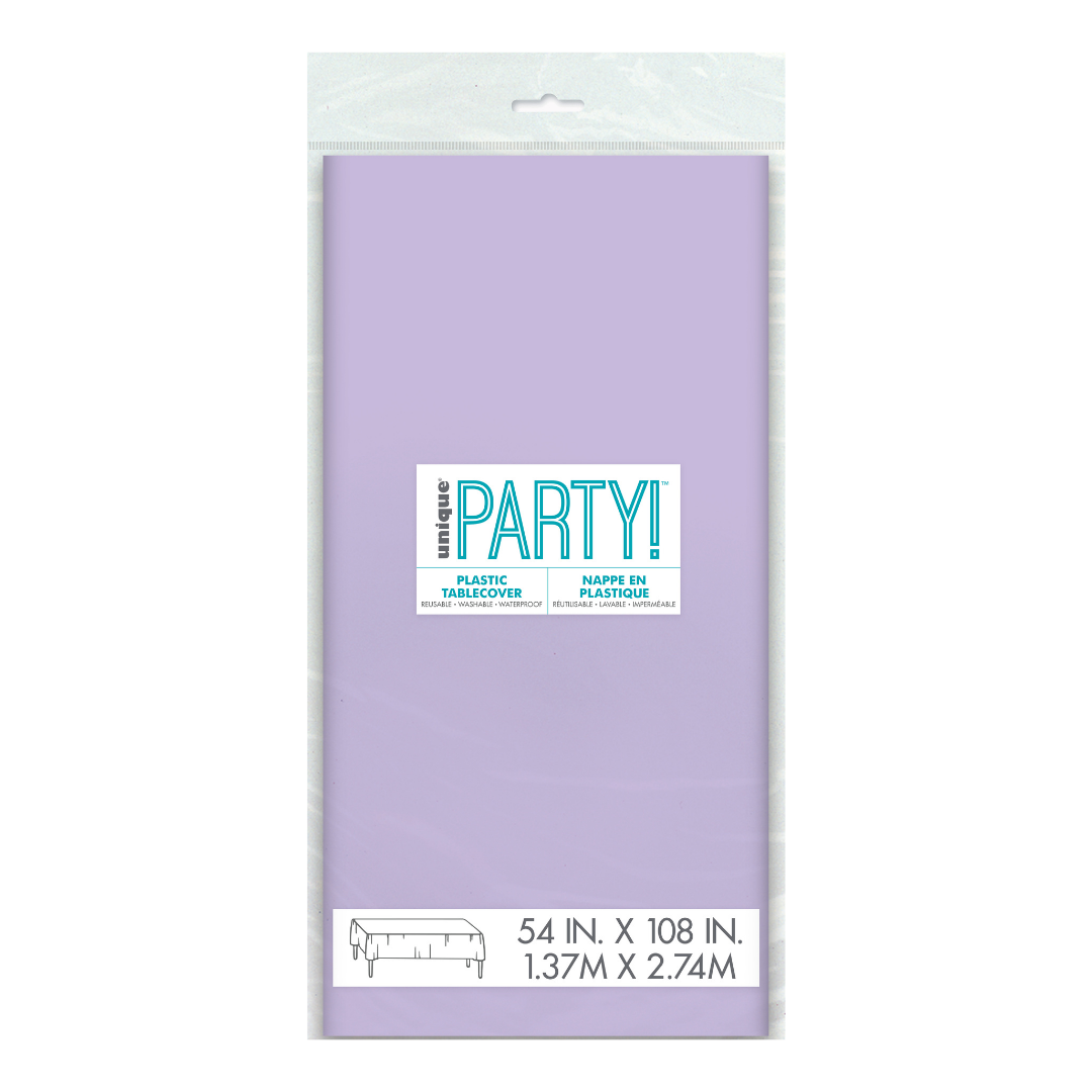 Lavender Plastic Table Cover