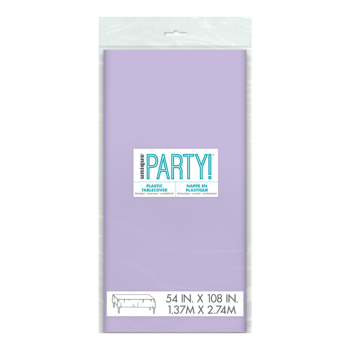Lavender Plastic Table Cover