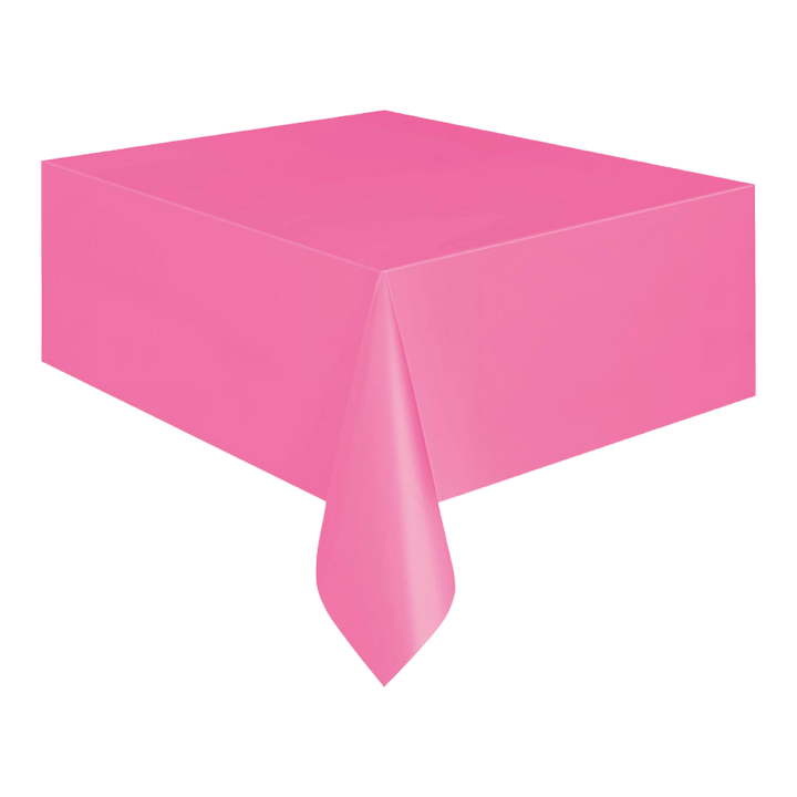 Hot Pink Plastic Table Cover