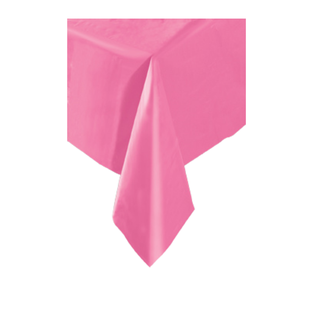 Hot Pink Plastic Table Cover
