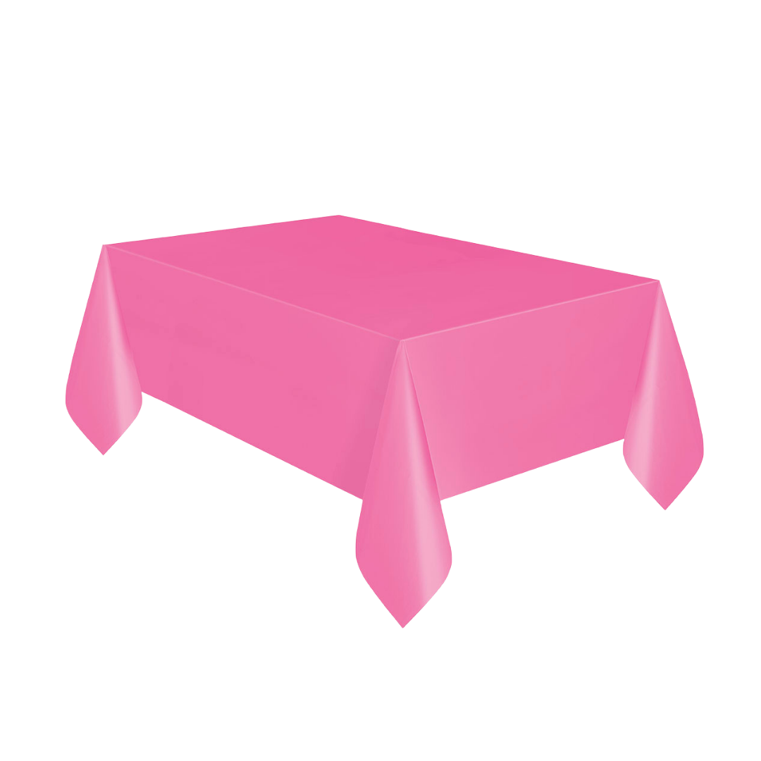 Hot Pink Plastic Table Cover