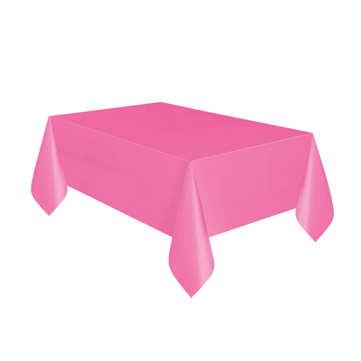 Hot Pink Plastic Table Cover