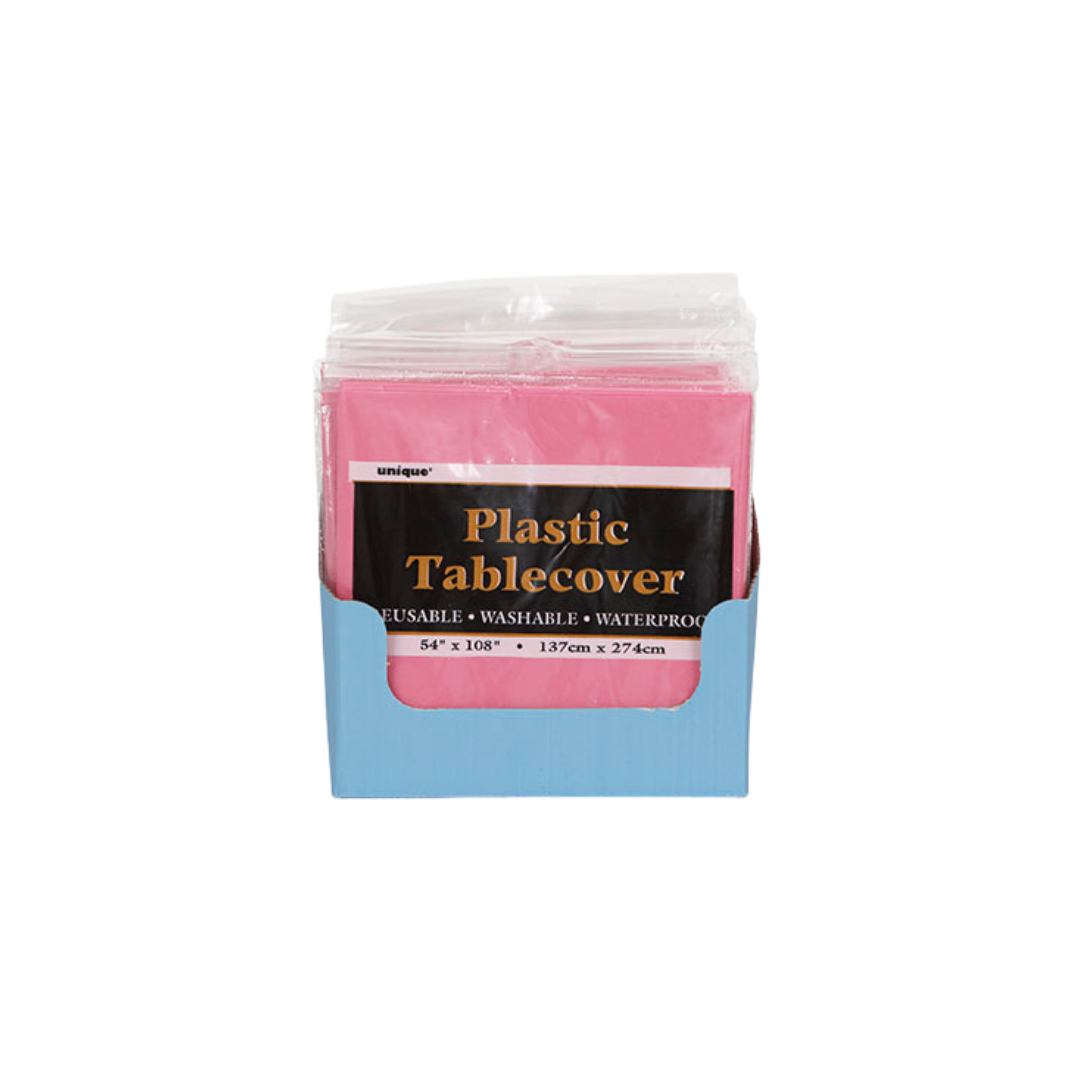 Hot Pink Plastic Table Cover