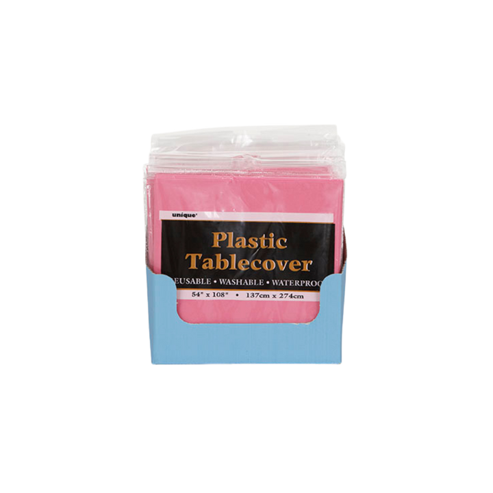 Hot Pink Plastic Table Cover
