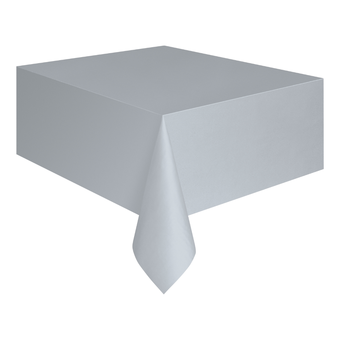 Silver Plastic Table Cover