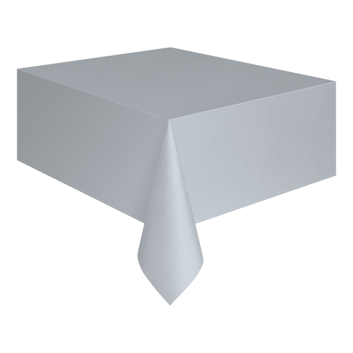 Silver Plastic Table Cover