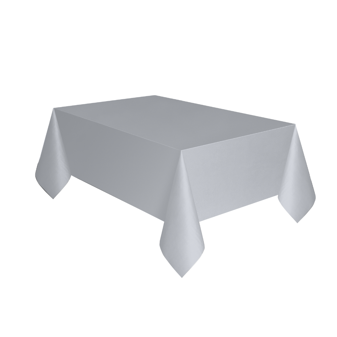 Silver Plastic Table Cover
